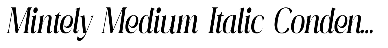 Mintely Medium Italic Condensed